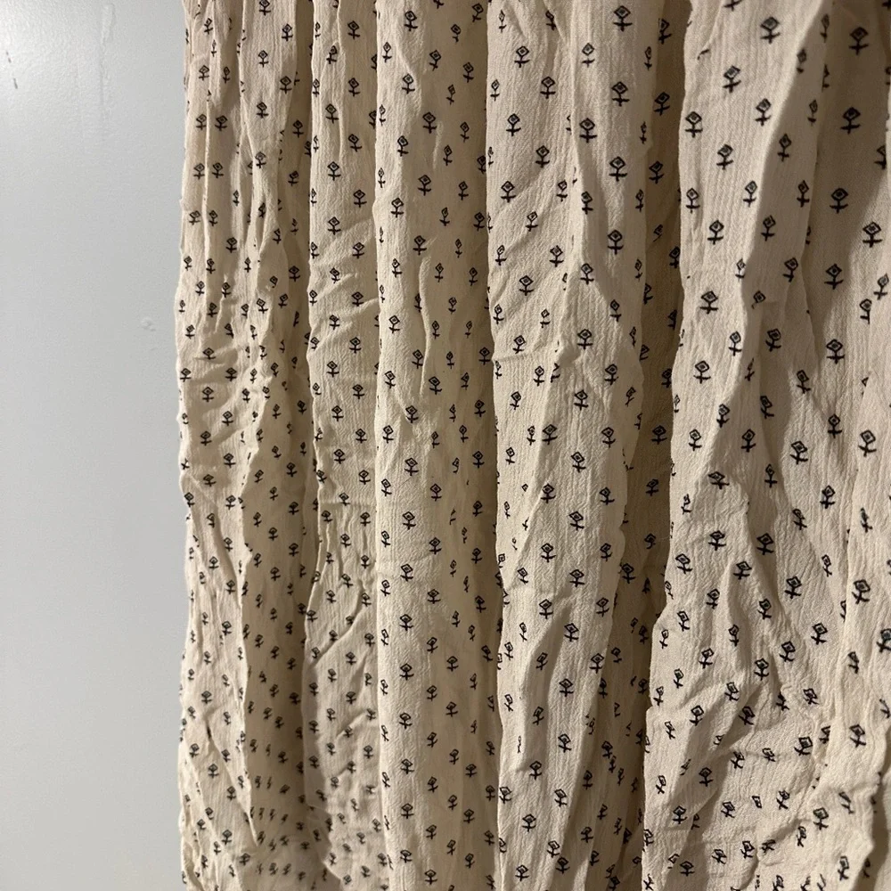 Free People Cream Patterned Blouse